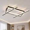 Сучасна LED люстра до 25м² з пультом у чорно-білому корпусі 182W (V K38627-4 BK+WH)