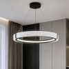 Сучасна LED-люстра-кільце MB240118/60BK (Чорна, 60 см)