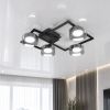 Сучасна стельова люстра на 4 патрони GX53 чорна до 20 м² FLAMINGO-S