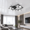 Сучасна стельова люстра на 4 патрони GX53 чорна до 20 м² FLAMINGO-S