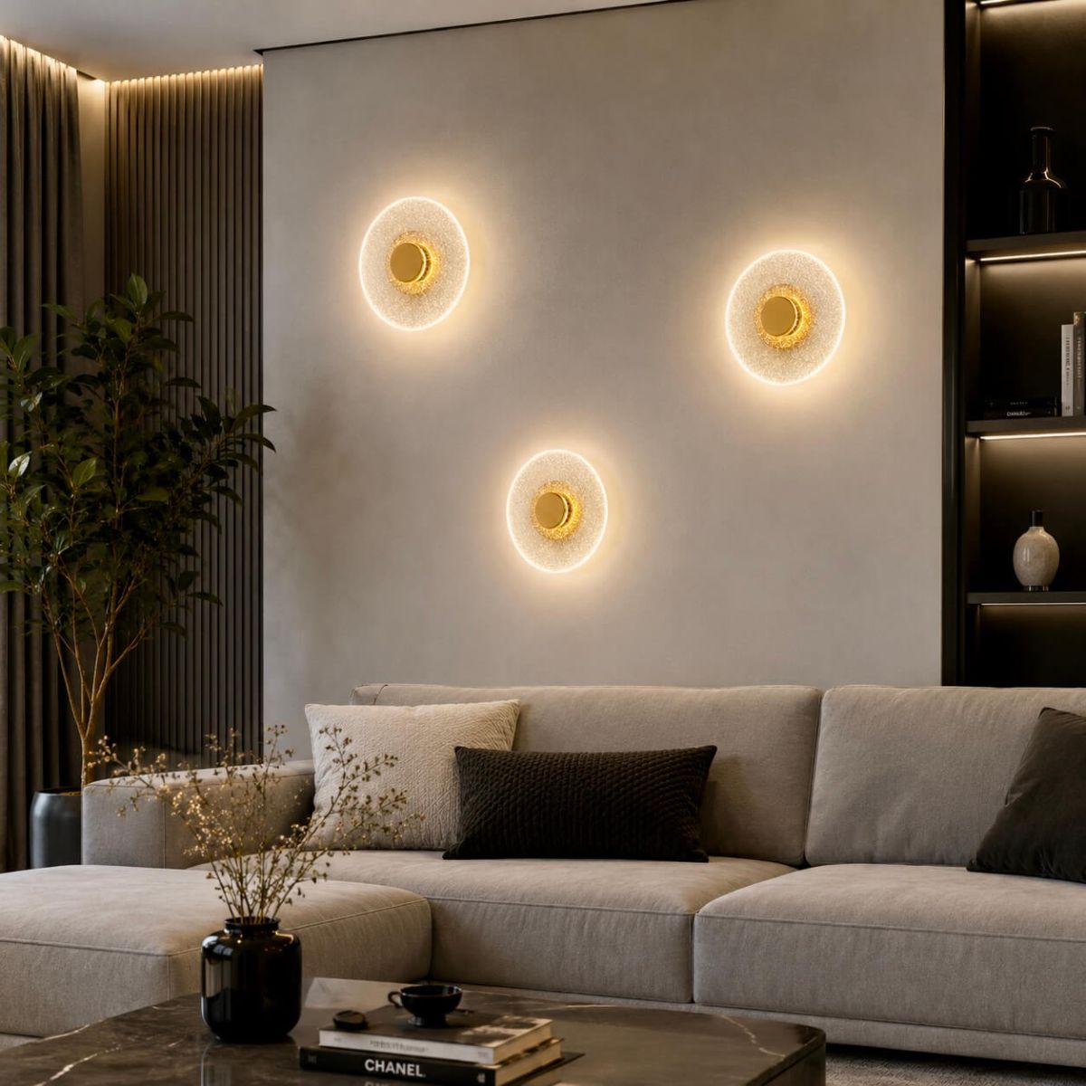 Сучасне LED-бра золотого кольору (796W6407 GD)