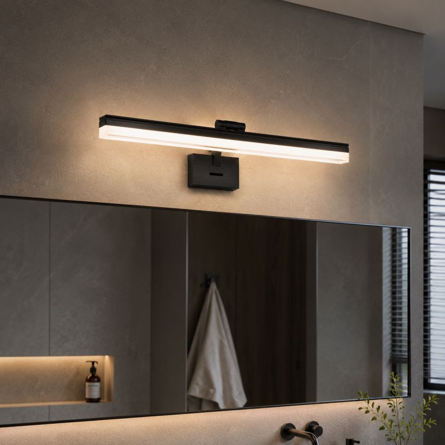 Сучасне настінне LED бра 20 Вт чорного кольору (підсвітка) 5895-58cm BK