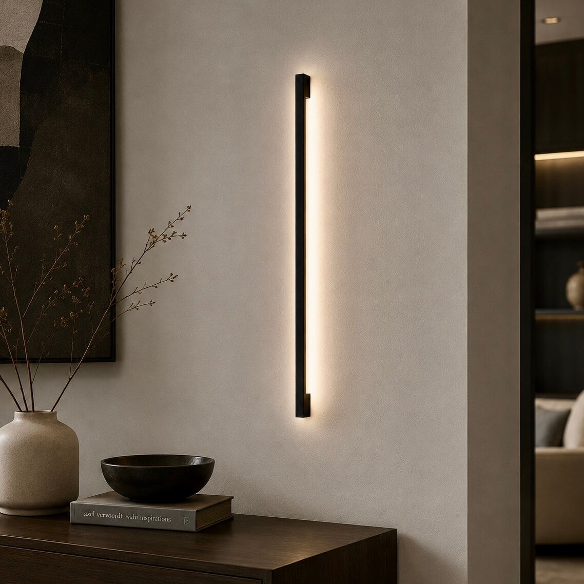Сучасне настінне LED бра 80см у чорному корпусі  18Вт (786AM8801 (800) BK)