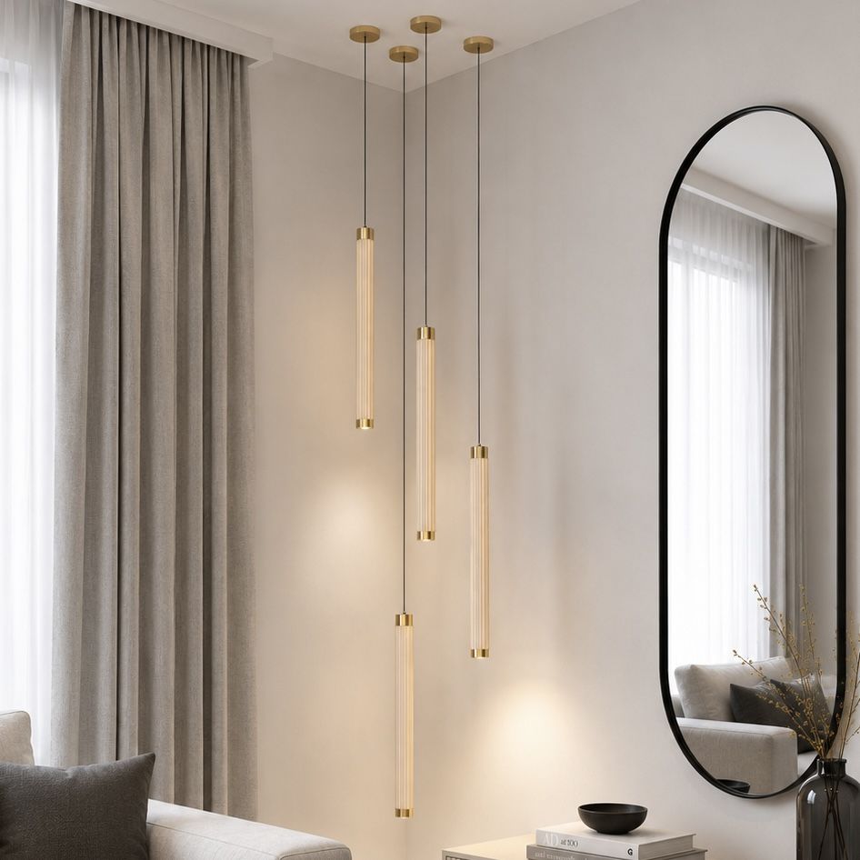Сучасний LED-підвіс Кремовий тубус 6 Вт (QY-H1187Gray-B)