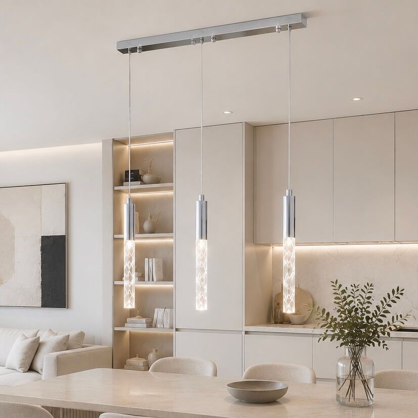 Сучасний LED підвіс на 3 елементи у кольорі хром 2350/3SL