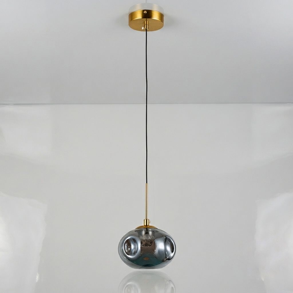 Сучасний скляний LED-підвіс 15 см Димчастий (800P3308S-1led (150*120) SM)