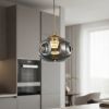 Сучасний скляний LED-підвіс 15 см Димчастий (800P3308S-1led (150*120) SM)