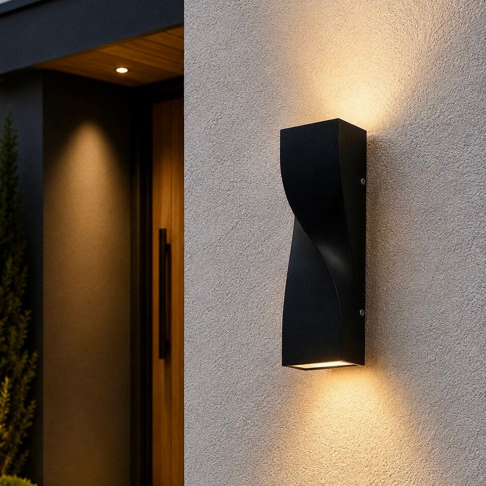 Сучасний вуличний настінний LED світильник 10W (9232004 BK)