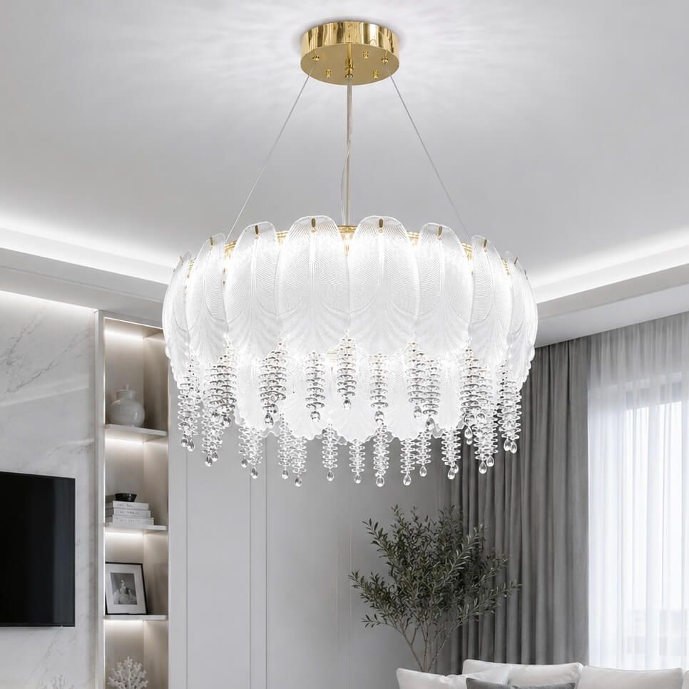 Світлодіодна кришталева Led люстра 95 Wt  до 25м²  "Royal Blossom LED" (7097/550GD)