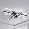 Світлодіодна Led люстра 220Wt прямокутна форма чорна до 30м² з пультом (1186/2+2 Bk)