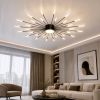 Світлодіодна Led люстра до 15м² на 31 джерело світла чорна 132 см Black Супутник 6472/30