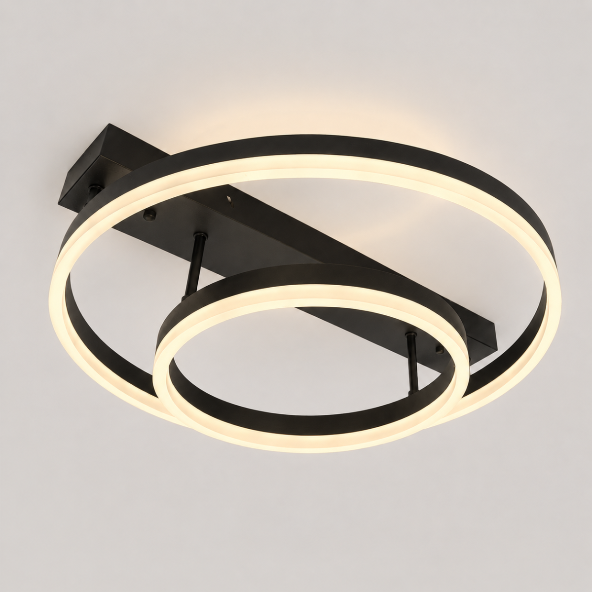 Світлодіодна Led люстра до 16м² чорний корпус з пультом (Orbital Black Dimmer 2537BK dimmer)
