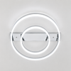 Світлодіодна Led люстра до 18м² срібний корпус з пультом (Orbital Silver Chrome 2537HR dimmer)