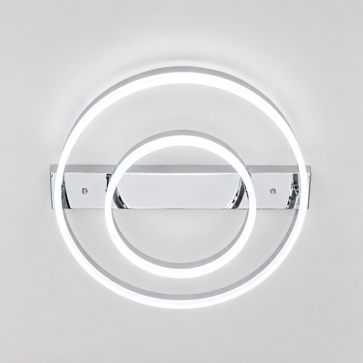 Світлодіодна Led люстра до 18м² срібний корпус з пультом (Orbital Silver Chrome 2537HR dimmer)