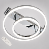 Світлодіодна Led люстра до 18м² срібний корпус з пультом (Orbital Silver Chrome 2537HR dimmer)