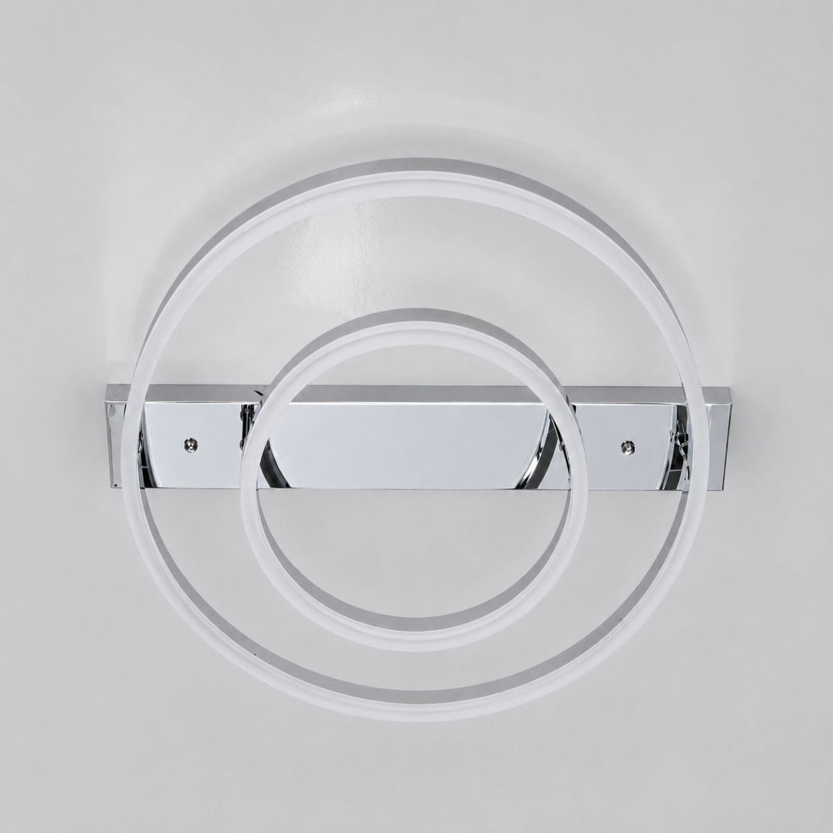 Світлодіодна Led люстра до 18м² срібний корпус з пультом (Orbital Silver Chrome 2537HR dimmer)