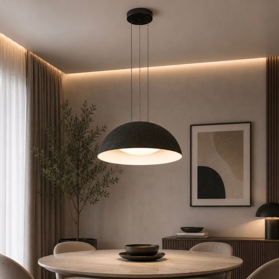 Світлодіодна LED люстра-підвіс 24W 781PL3953 (410) BK+WH (Фетр + Пластик)