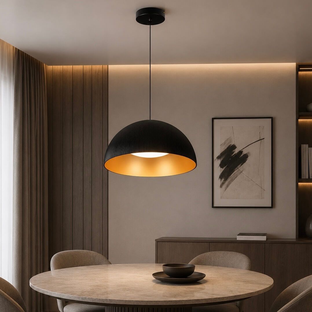 Світлодіодна LED люстра-підвіс 42W 781PL3956 (400) BK+GD (Black & Gold)