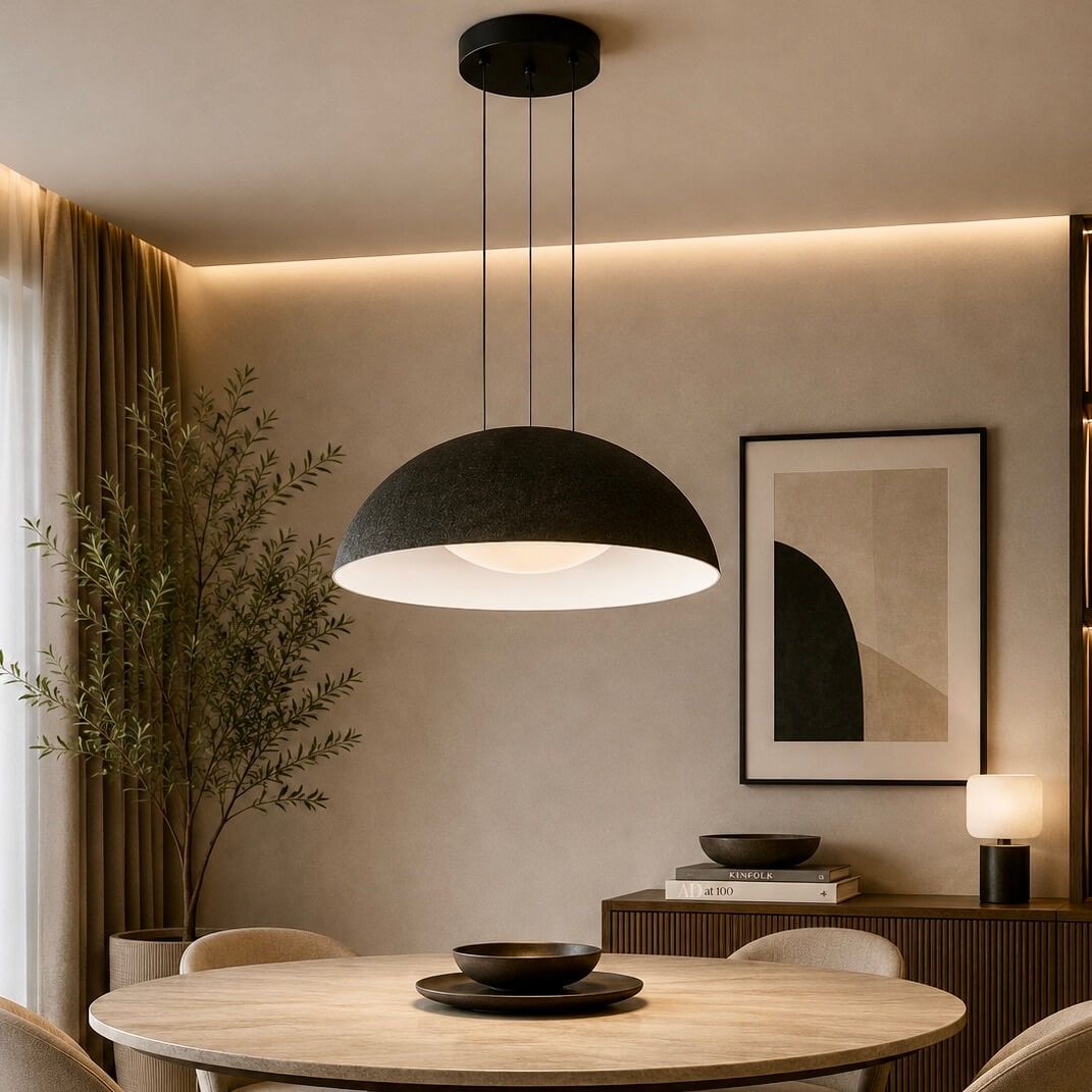 Світлодіодна LED люстра-підвіс 46W 781PL3953 (600) BK+WH (Фетр + Пластик)