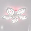 Світлодіодна LED люстра 120W у формі квітки для вітальні 55 см біла з пульт (1141/5 Wh)