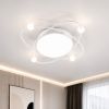 Світлодіодна стельова Led люстра до 20м² люстра Орбіта біла Simple Forms (A12-2-500 WH, 100W)