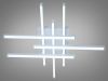 Стельова LED люстра  до 18 м²  біла 70 Вт 6 модулів мінімалістичний дизайн (SX810/6WH)