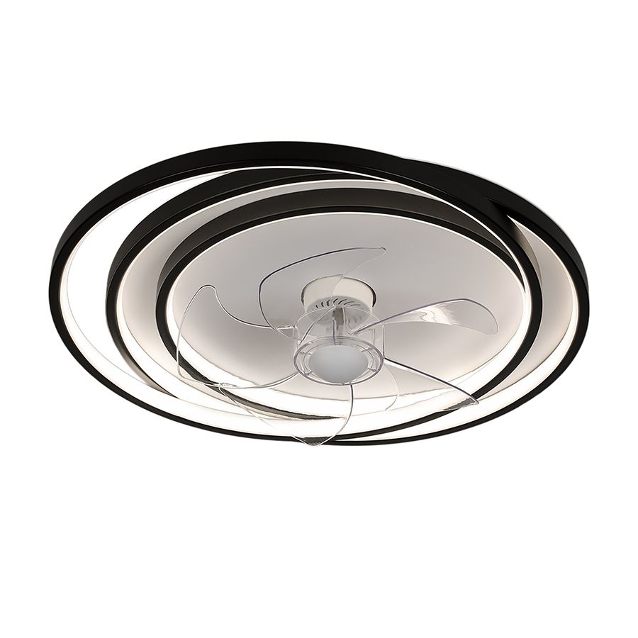 Led люстра з пультом та вентилятором до 15м² (7875088A BK+WH)