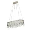 Кришталева підвісна LED люстра 80 см срібна до 20м²  (Crystal Cascade 802L39030 CH)