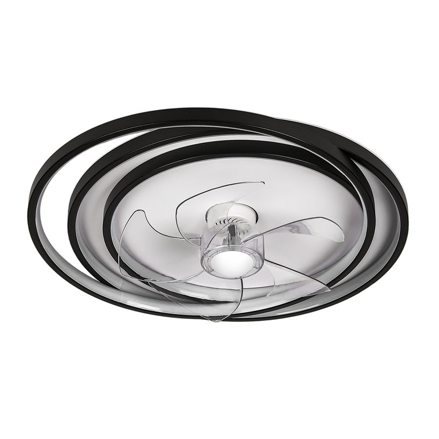 Led люстра з пультом та вентилятором до 15м² (7875088A BK+WH)