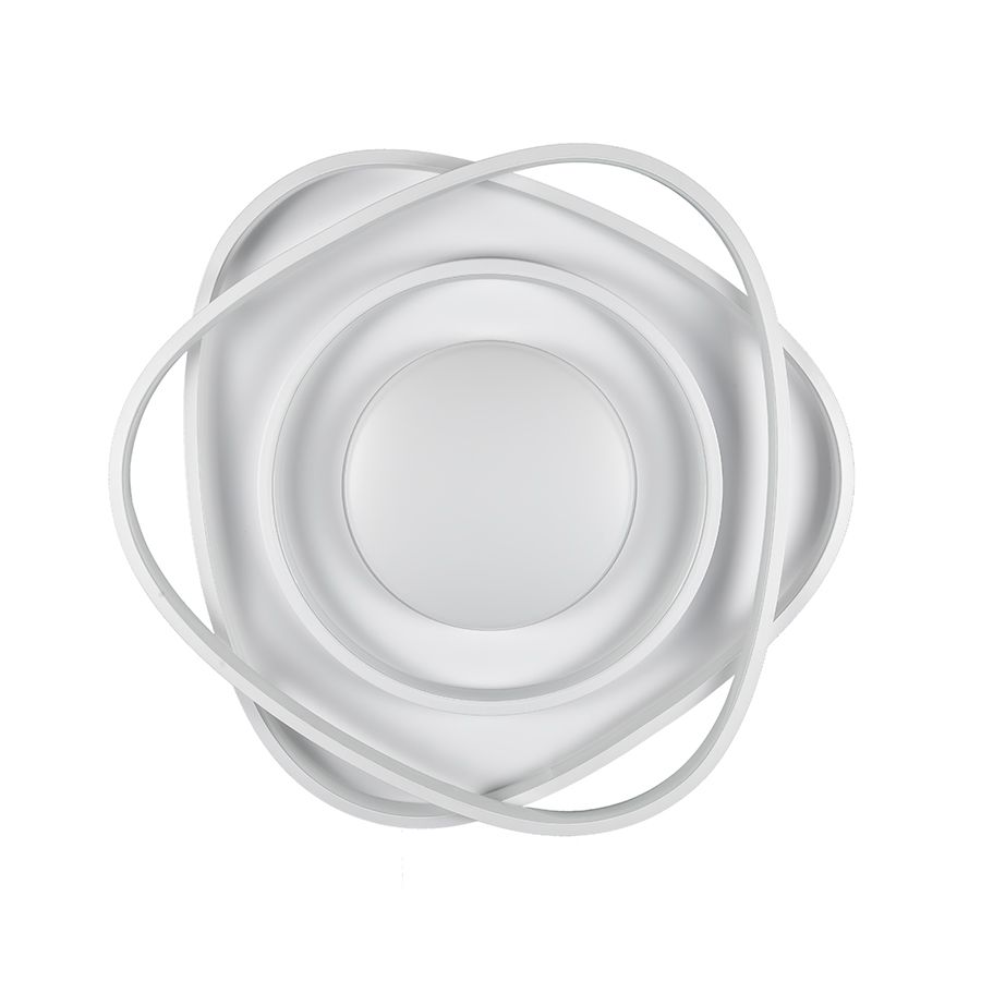 Стельова LED люстра 90W Smart Aura біла з керуванням через пульт і додаток (7871015)