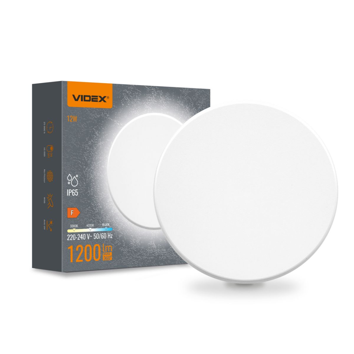 Сучасний настінний LED-світильник бра круглий (VIDEX WL03, 12 Вт, Білий)