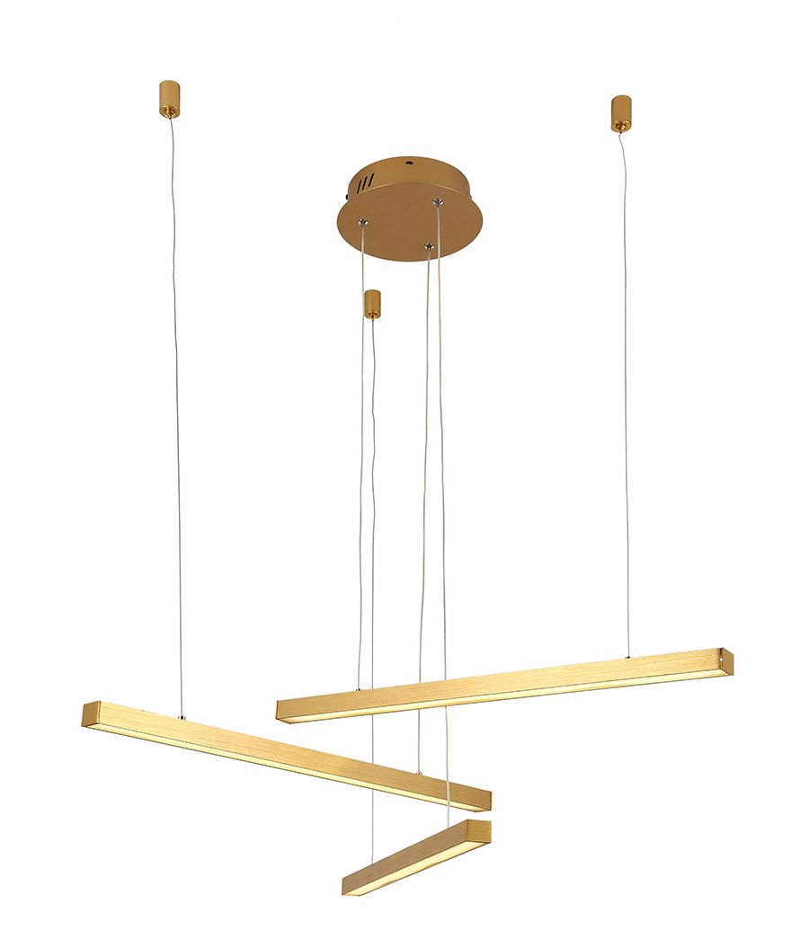Каскадна LED люстра на три рівні 10W "Golden Trio"  (918LP457-3 GD)