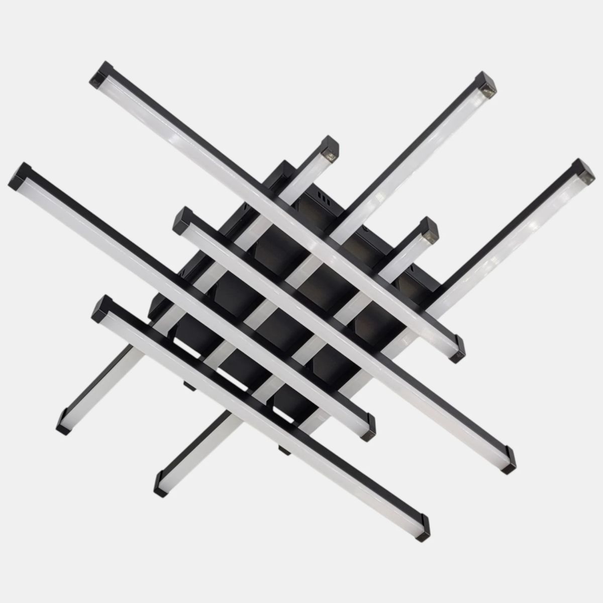 Світлодіодна Led люстра до 20м² чорного кольору 100 Wt без пульта Мегаполіс Black