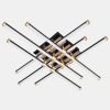 Сучасна стельова LED люстра до 20м² у стилі авангард 100W  (W180/6BK+GD)