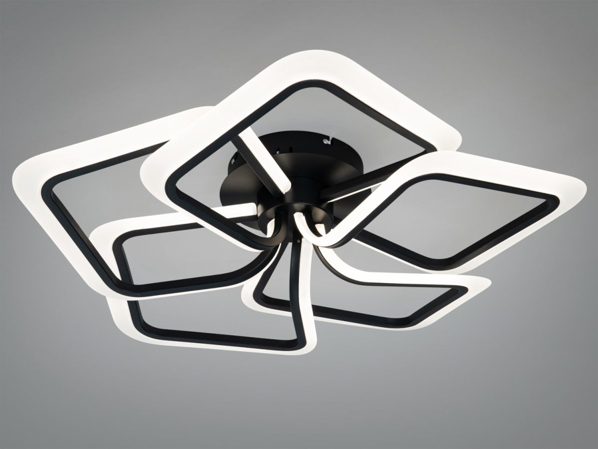 Сучасна Led люстра до 18м² чорного кольору (WG5146/5BK)
