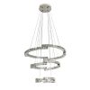 Кришталева Led люстра на 3 кильця срибного кольору  (802L8517 CH)