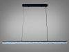 Світлодіодна подовжена підвісна Led люстра 100 см у чорному корпусі Crystal Line Black