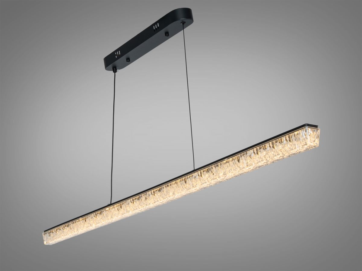 Світлодіодний лінійний Led підвіс 120 см чорному корпусі Crystal Beam