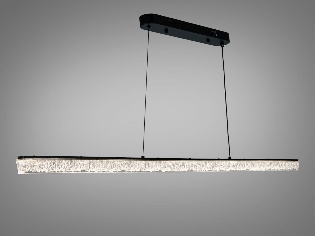 Світлодіодний лінійний Led підвіс 120 см чорному корпусі Crystal Beam