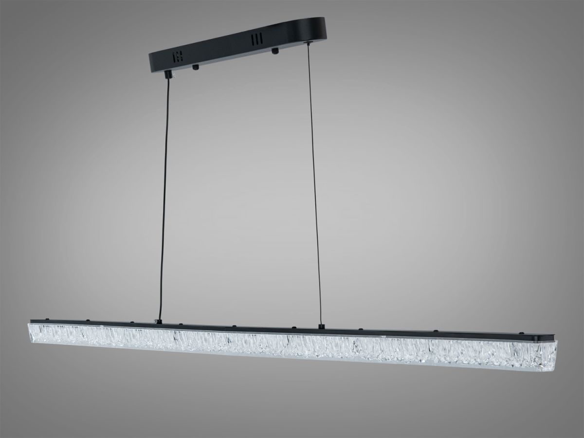 Світлодіодний лінійний Led підвіс 120 см чорному корпусі Crystal Beam