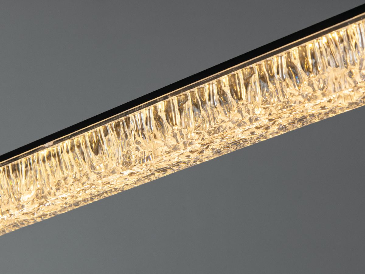 Світлодіодний лінійний Led підвіс 120 см чорному корпусі Crystal Beam