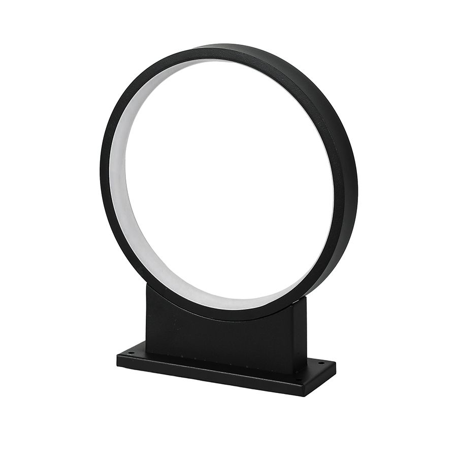 Вуличне настінне LED бра 22W чорне круглої форми (923C300 BK)