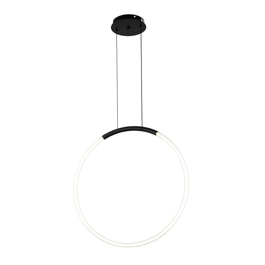 Підвісна LED люстра коло 60 см 7812022 (600) BK