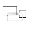 Стельова Led люстра до 18м² прямокутної форми 65 см чорно біла Minimalist Rectangular LED Panel