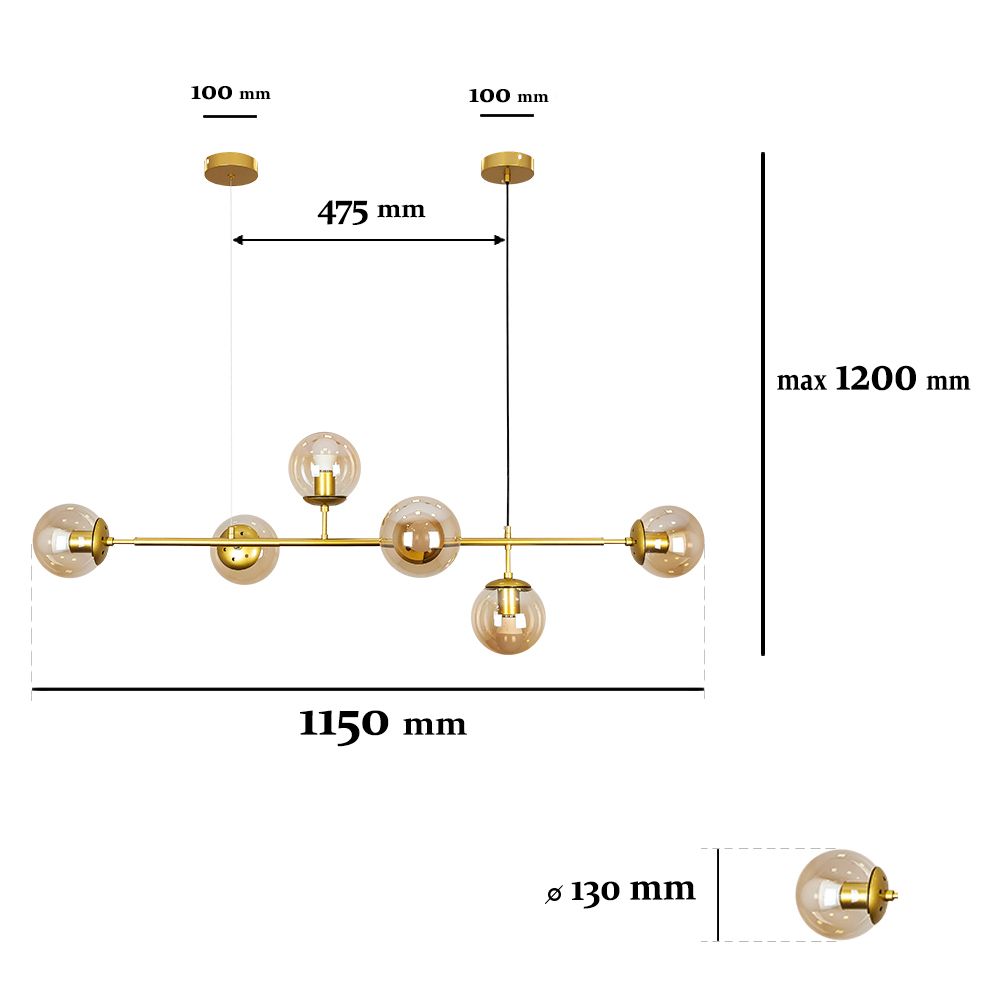 Люстра 7529802-6 GD+BR