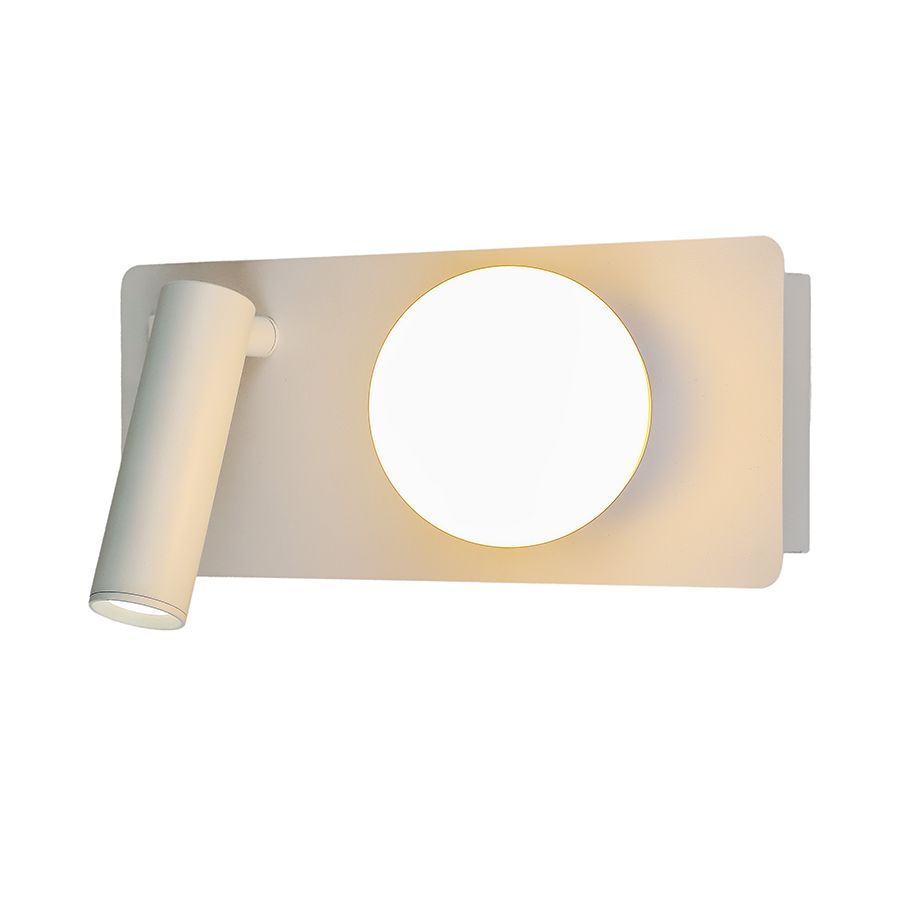 Сучасне LED-бра для читання з вимикачем на корпусі білого кольору  (774W2501B RT WH)