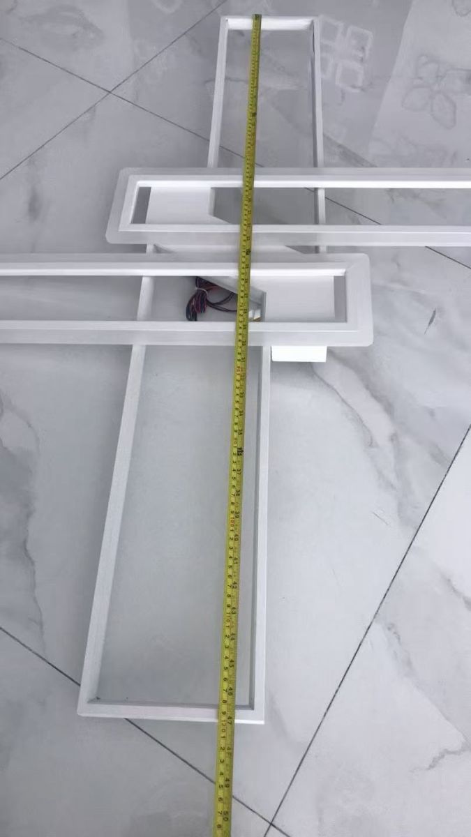 Світлодіодна Led люстра 220Wt до 30м² прямокутна форма біла (1186/2+2 Wt)